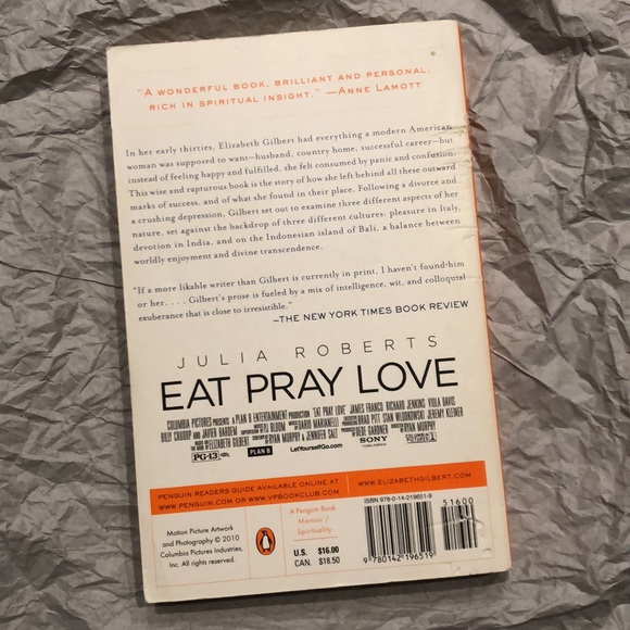⭐️5 for $15⭐️ Eat Pray Love by Elizabeth Gilbert | Book - Picture 2 of 2